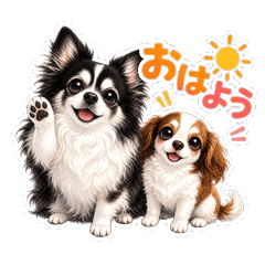 Chihuahua & Cavalier Daily Chat Stickers