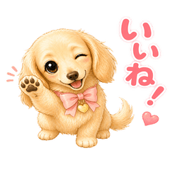 Fluffy Dachshund Puppy Stamps Vol.2