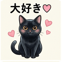 Black Cat Realistic Cute Stickers!