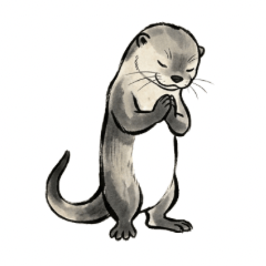Japanese-style Otter Stickers2