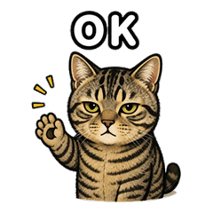 Lazy Cat Torao Daily Stickers