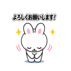 Polite Bunny Stickers for Work & Chat