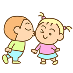 A sweet and chubby couple.