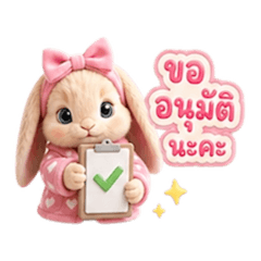 Cute bunny in work mode.