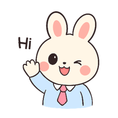 Pastel Office Rabbit