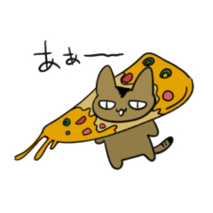 Ponzu Cat Food Stickers | Cute Lazy Cat