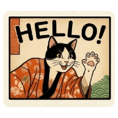 kimono samurai cat