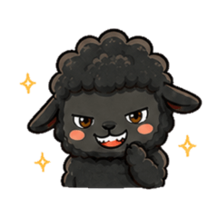 Kawaii Black Sheep Stickers