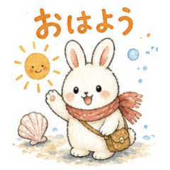 Traveling White Bunny: Summer