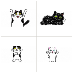 AI Chat Cats Funny AI Phrase Stickers