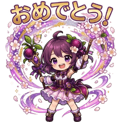 Sweet & Sour: Plum Magic Girl Stickers