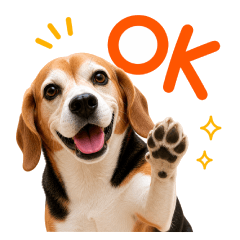 Beagle Stickers Cute & Daily Expressions
