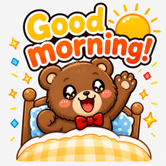 English Greetings with pretty bear