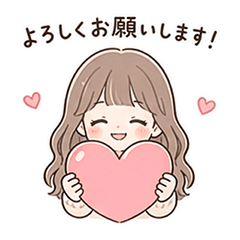 Daily Gentle Girl Greeting Stickers