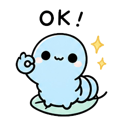 Aozora Caterpillar Daily Stickers