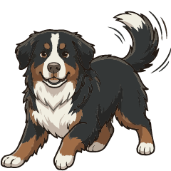 Working Bernese Dog Stickers
