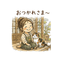 Cozy Farm Girl Stickers
