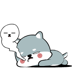 Cute Grey Dog 3 : Animated