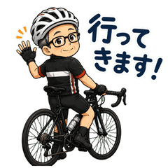 Cycling Grandpa Stickers