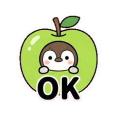green apples and penguins