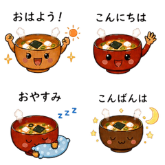 Cute Miso Soup Stickers