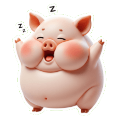 Casual Doodle Chubby Pig