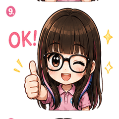 Lumi Cute Glasses Girl
