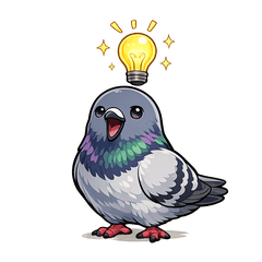 Pigeon stickers with various emotions