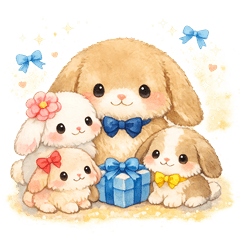 Lop-eared Rabbit Father's Day