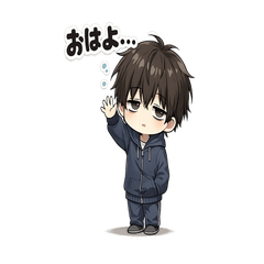 Cool Expressionless Boy Stickers