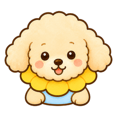 Cute Toy Poodle Everyday Stickers 2