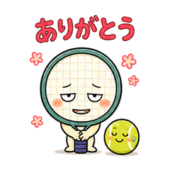 Tennis Racket and Ball Stickers