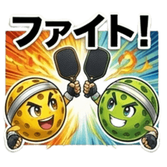 Pickleball buddies stickers