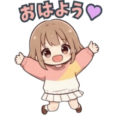 Cheerful girl sticker (vol.12) 0715