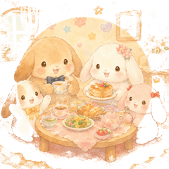 Lop-eared Rabbit Family Daily
