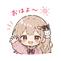 Kawaii-Girl Daily Sticker