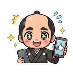 Hanbei-kun Polite Samurai Stickers TB