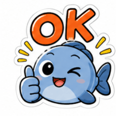 Lazy Fish Daruo Cute Daily Stickers