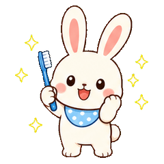 Toothbrushing Animals: Rabbit