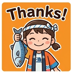 Cheerful Fishing Girl Stickers