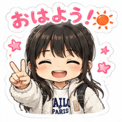 Cute Girl Daily Stickers part1