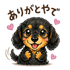 Soft Cute Dachshund Kansai Stickers