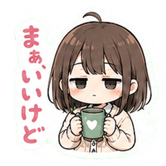 Sleepy-Eyed Schoolgirl Stickers
