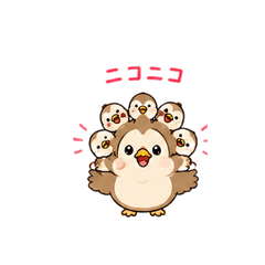 Sparrow Family Stickers