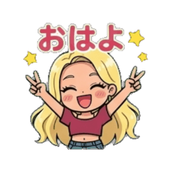 Positive Akari-chan! Daily Stickers