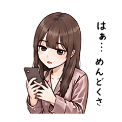 Lazy Girl Stickers 40  Chill & Relatable