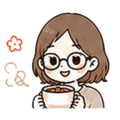 Cute Everyday Glasses Girl Illustrations