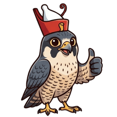 Cute falcon stickers for everyday use 3