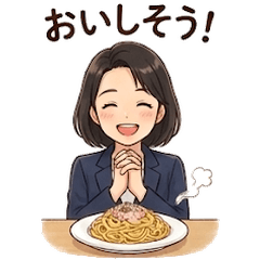 Foodie Cute Girl Stickers