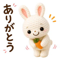 Crochet Carrot Bunny Stickers